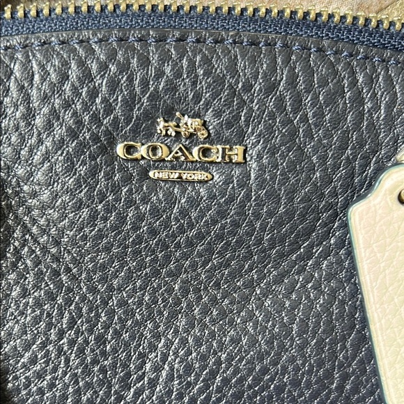 Coach Navy Pebbled Leather Crossbody - Picture 3 of 11